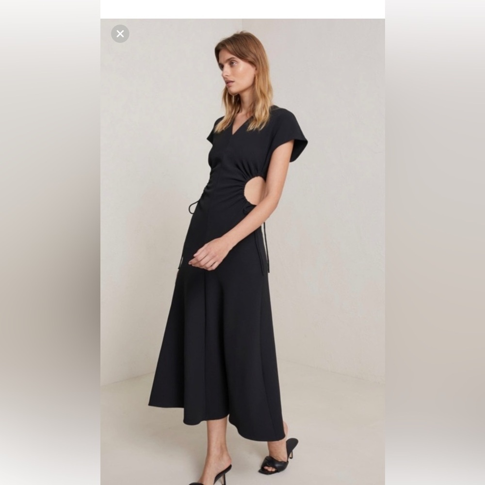 A.L.C. Scoop Neck Midi Length Dress Nwt New Black Size S